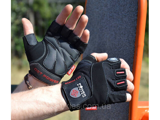 Рукавички для фітнесу Power System PS-2550 Get Power Black M - Фото 5