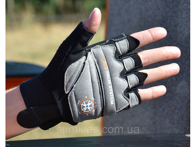 Рукавички для фітнесу Power System PS-2580 Man’s Power Black/Grey S - Фото 6
