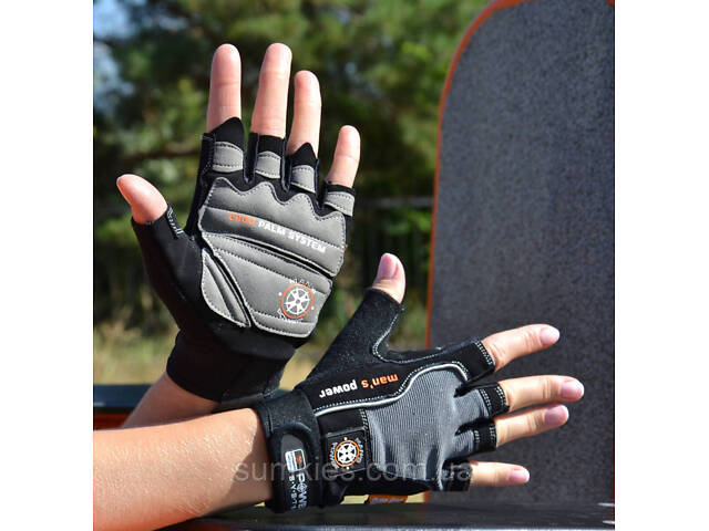 Рукавички для фітнесу Power System PS-2580 Man’s Power Black/Grey S - Фото 7