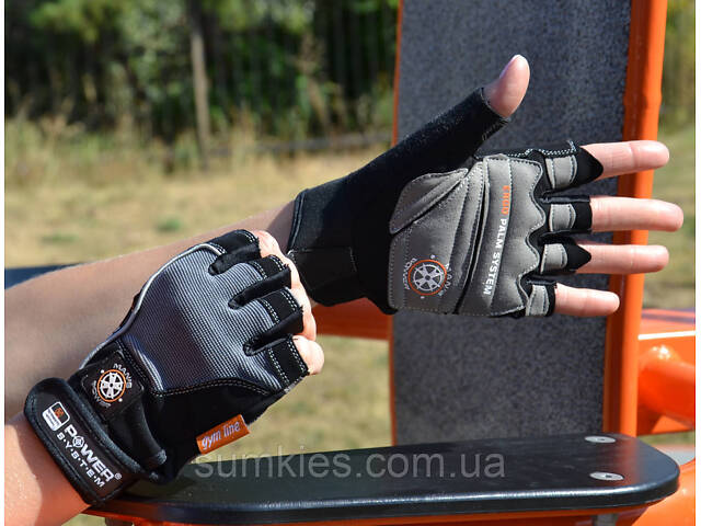 Рукавички для фітнесу Power System PS-2580 Man’s Power Black/Grey S - Фото 9
