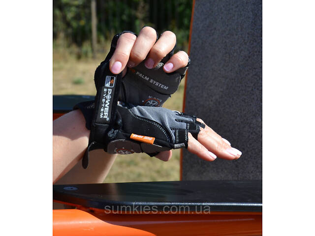 Рукавички для фітнесу Power System PS-2580 Man’s Power Black/Grey S - Фото 10