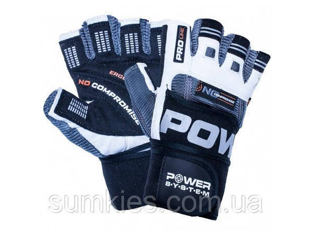 Рукавички для фітнесу Power System PS-2700 No Compromise Grey/White XL - Фото 1
