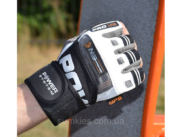 Рукавички для фітнесу Power System PS-2700 No Compromise Grey/White XL - Фото 4