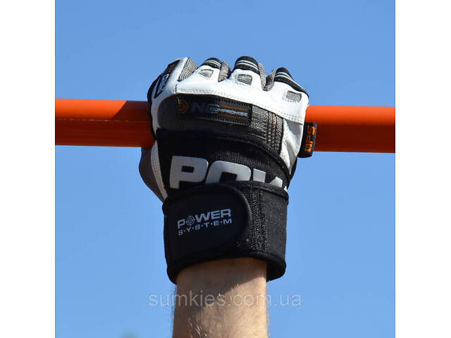 Рукавички для фітнесу Power System PS-2700 No Compromise Grey/White XL - Фото 9