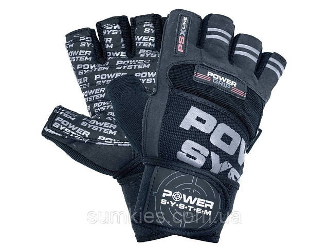 Рукавички для фітнесу Power System PS-2800 Power Grip Black M - Фото 1