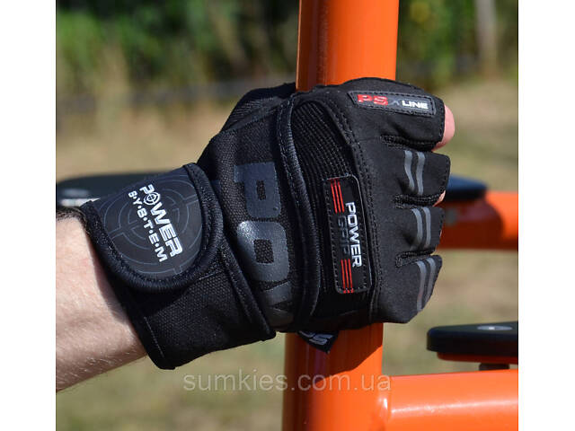 Рукавички для фітнесу Power System PS-2800 Power Grip Black M - Фото 4