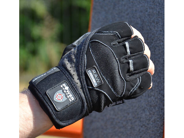 Рукавички для фітнесу Power System PS-2850 Raw Power Black/Grey L - Фото 2