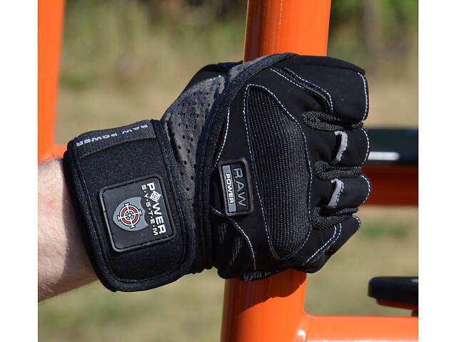 Рукавички для фітнесу Power System PS-2850 Raw Power Black/Grey L - Фото 4