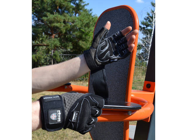 Рукавички для фітнесу Power System PS-2850 Raw Power Black/Grey L - Фото 5