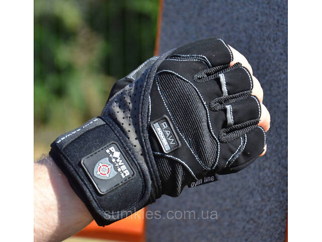 Рукавички для фітнесу Power System PS-2850 Raw Power Black/Grey L - Фото 2