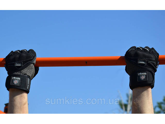 Рукавички для фітнесу Power System PS-2850 Raw Power Black/Grey L - Фото 8