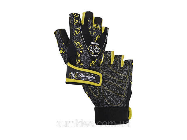Рукавички для фітнесу Power System PS-2910 Classy Жіночі Yellow M - Фото 4