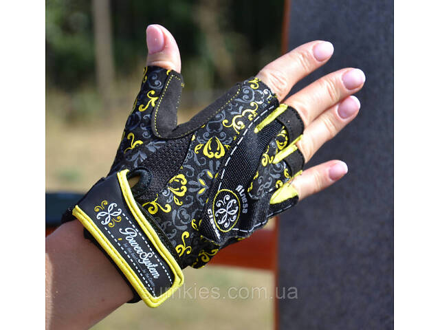 Рукавички для фітнесу Power System PS-2910 Classy Жіночі Yellow M - Фото 5