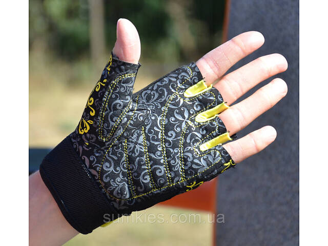 Рукавички для фітнесу Power System PS-2910 Classy Жіночі Yellow M - Фото 6