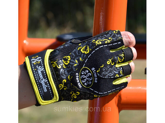 Рукавички для фітнесу Power System PS-2910 Classy Жіночі Yellow M - Фото 8