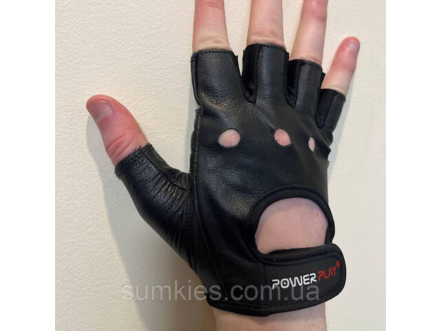 Рукавички для фітнесу PowerPlay 1572 Чорні L - Фото 5