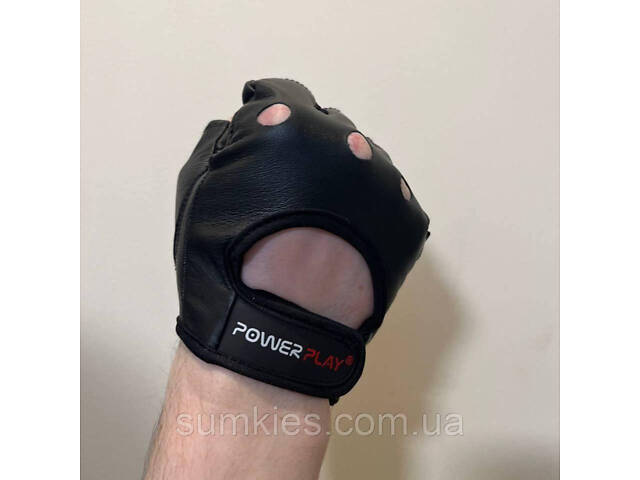 Рукавички для фітнесу PowerPlay 1572 Чорні M - Фото 10
