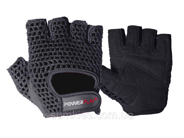 Рукавички для фітнесу PowerPlay 1953 Чорні L - Фото 1
