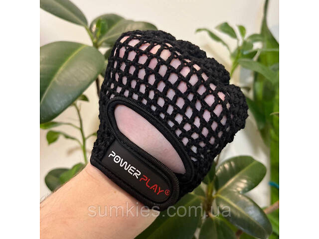 Рукавички для фітнесу PowerPlay 1953 Чорні L - Фото 2