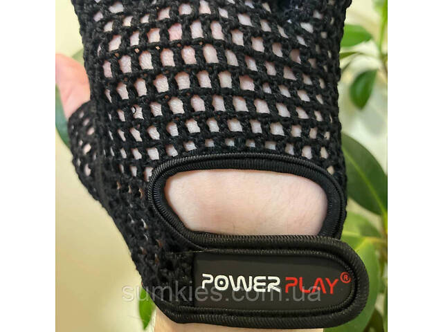 Рукавички для фітнесу PowerPlay 1953 Чорні XL - Фото 8