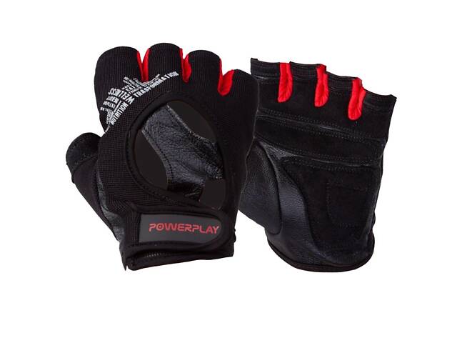 Перчатки для фитнеса PowerPlay 2222 Черные M (PP_2222_M_Black) - Фото 1