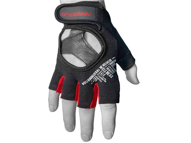 Перчатки для фитнеса PowerPlay 2222 Черные M (PP_2222_M_Black) - Фото 2