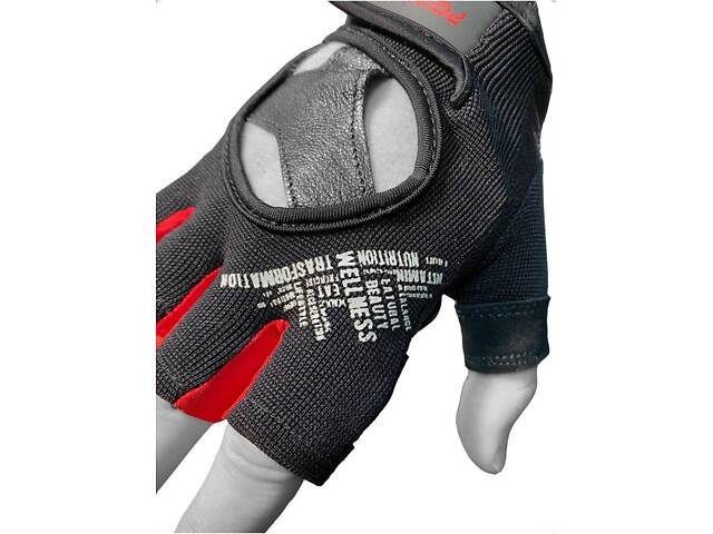 Перчатки для фитнеса PowerPlay 2222 Черные M (PP_2222_M_Black) - Фото 3