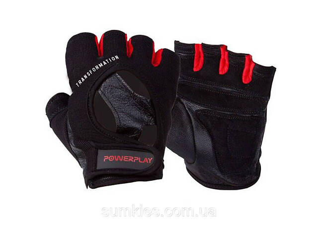 Рукавички для фітнесу PowerPlay 2222 Чорні XL - Фото 1