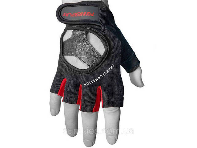 Рукавички для фітнесу PowerPlay 2222 Чорні XL - Фото 4