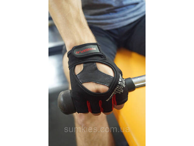 Рукавички для фітнесу PowerPlay 2222 Чорні XL - Фото 8