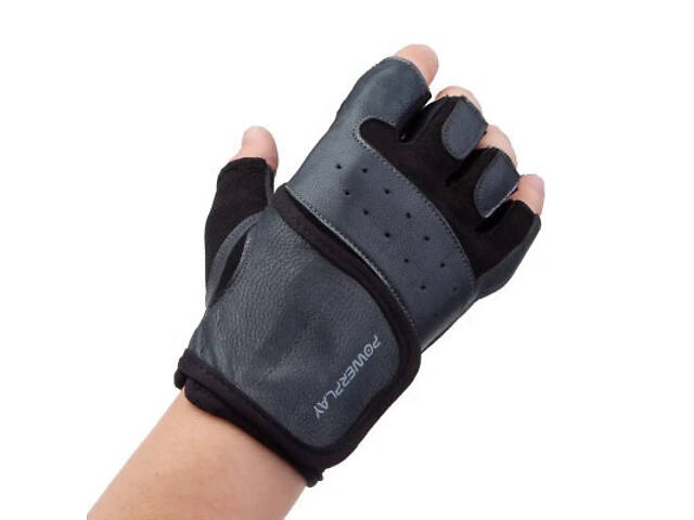 Перчатки для фитнеса PowerPlay 2229 чорні M (PP_2229_M_Black) - Фото 4