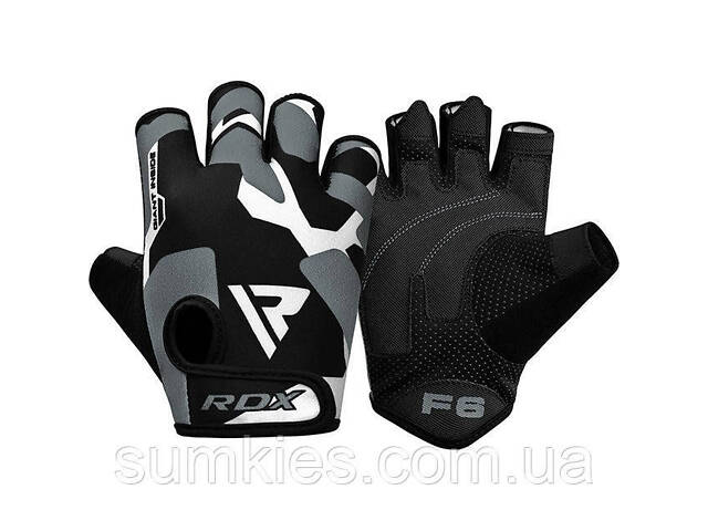 Рукавички для фітнесу RDX F6 Sumblimation Grey S - Фото 1