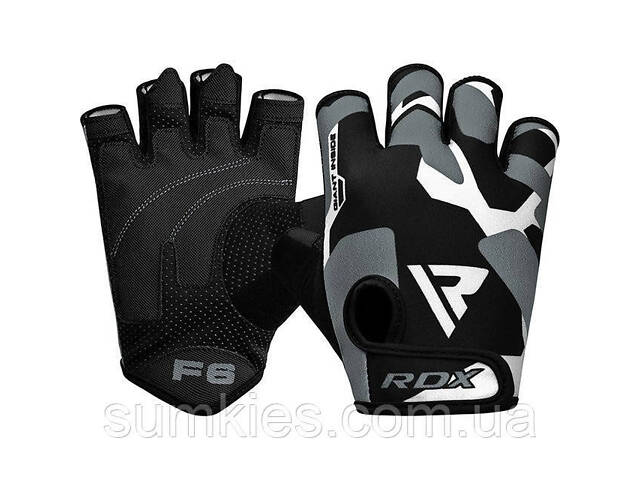 Рукавички для фітнесу RDX F6 Sumblimation Grey S - Фото 5