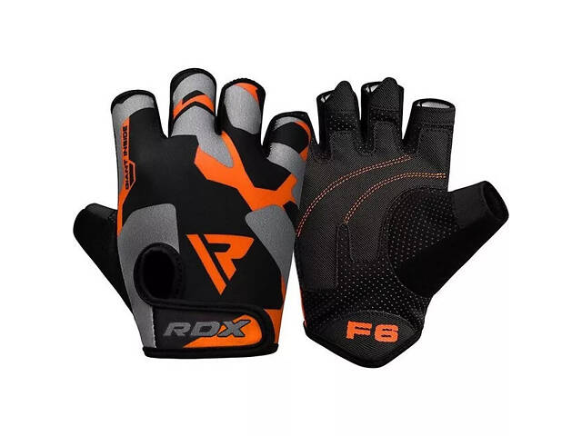 Рукавички для фітнесу RDX F6 Sumblimation Orange M - Фото 1