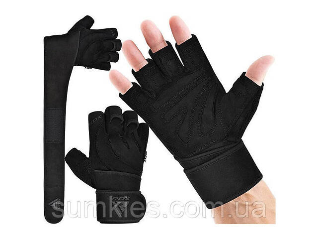 Рукавички для фітнесу RDX L4 Micro Plus Black S - Фото 2