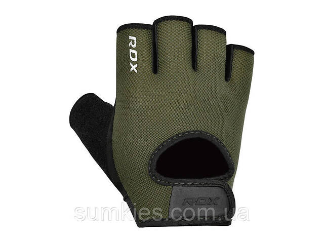 Рукавички для фітнесу RDX T1 Army Green XL - Фото 4
