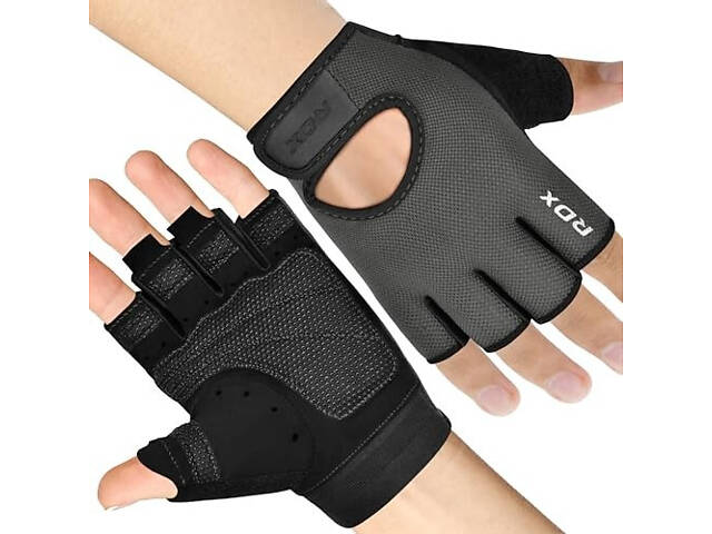 Рукавички для фітнесу RDX T1 Grey XL - Фото 4