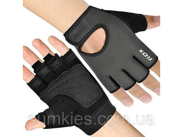 Рукавички для фітнесу RDX T1 Grey XL - Фото 4