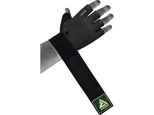 Рукавички для фітнесу RDX T2 Half Army Green PLUS-XL - Фото 4