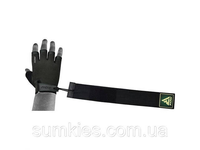 Рукавички для фітнесу RDX T2 Half Army Green PLUS-XL - Фото 2