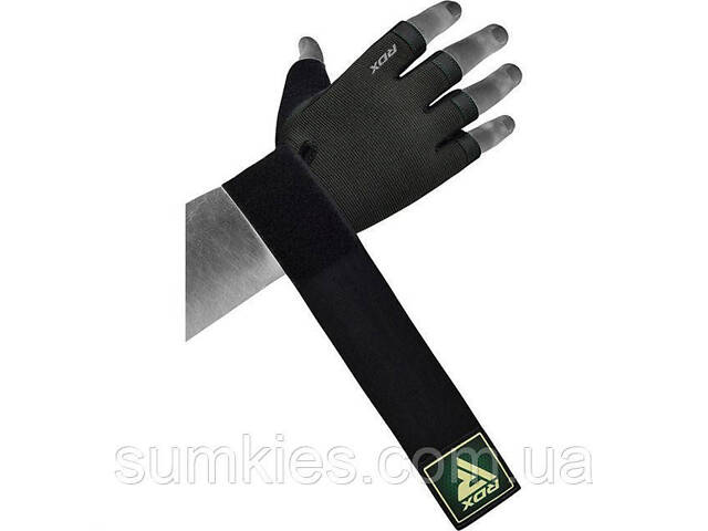 Рукавички для фітнесу RDX T2 Half Army Green PLUS-XL - Фото 4