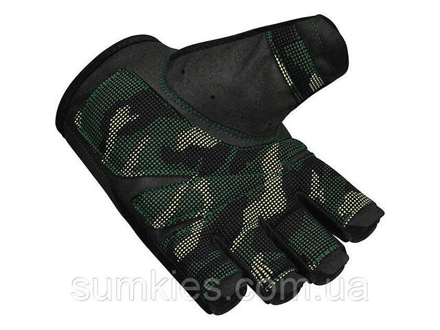 Рукавички для фітнесу RDX T2 Half Army Green M - Фото 4