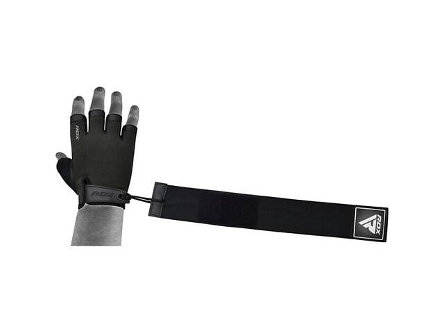 Рукавички для фітнесу RDX T2 Half Black PLUS-M - Фото 3