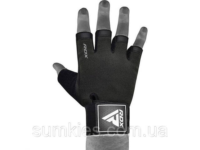 Рукавички для фітнесу RDX T2 Half Black PLUS-M - Фото 2