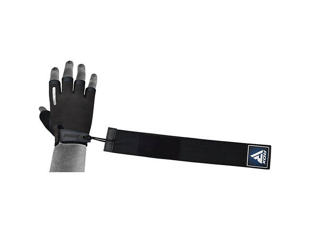 Рукавички для фітнесу RDX T2 Half Blue M - Фото 5