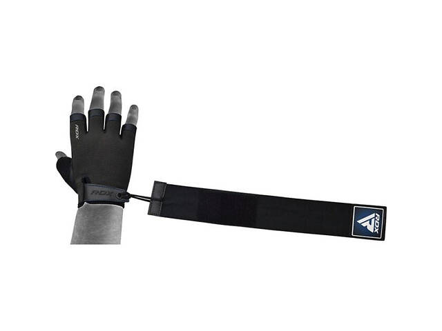 Рукавички для фітнесу RDX T2 Half Blue PLUS-S - Фото 2