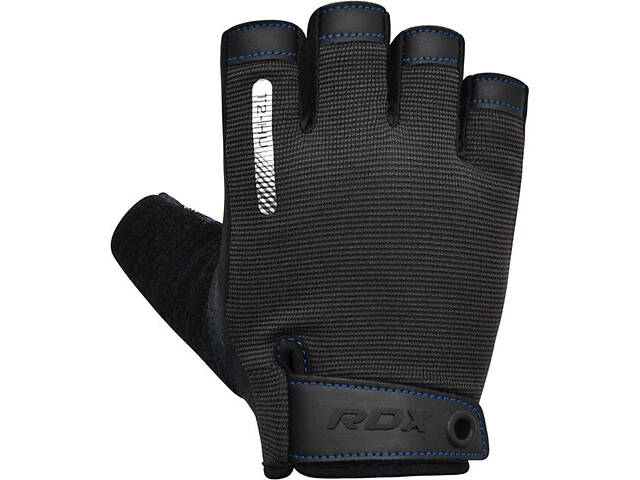 Рукавички для фітнесу RDX T2 Half Blue M - Фото 2
