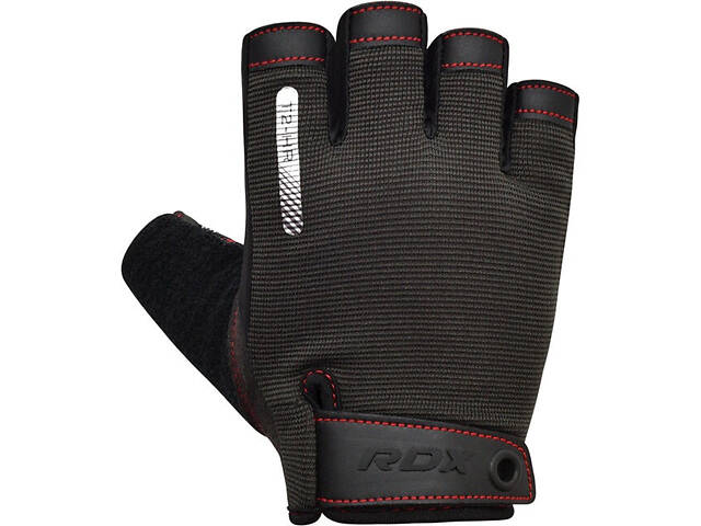 Рукавички для фітнесу RDX T2 Half Red S - Фото 3