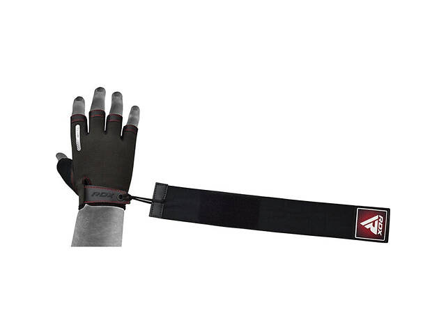 Рукавички для фітнесу RDX T2 Half Red S - Фото 6