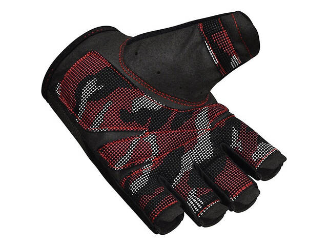 Рукавички для фітнесу RDX T2 Half Red S - Фото 4
